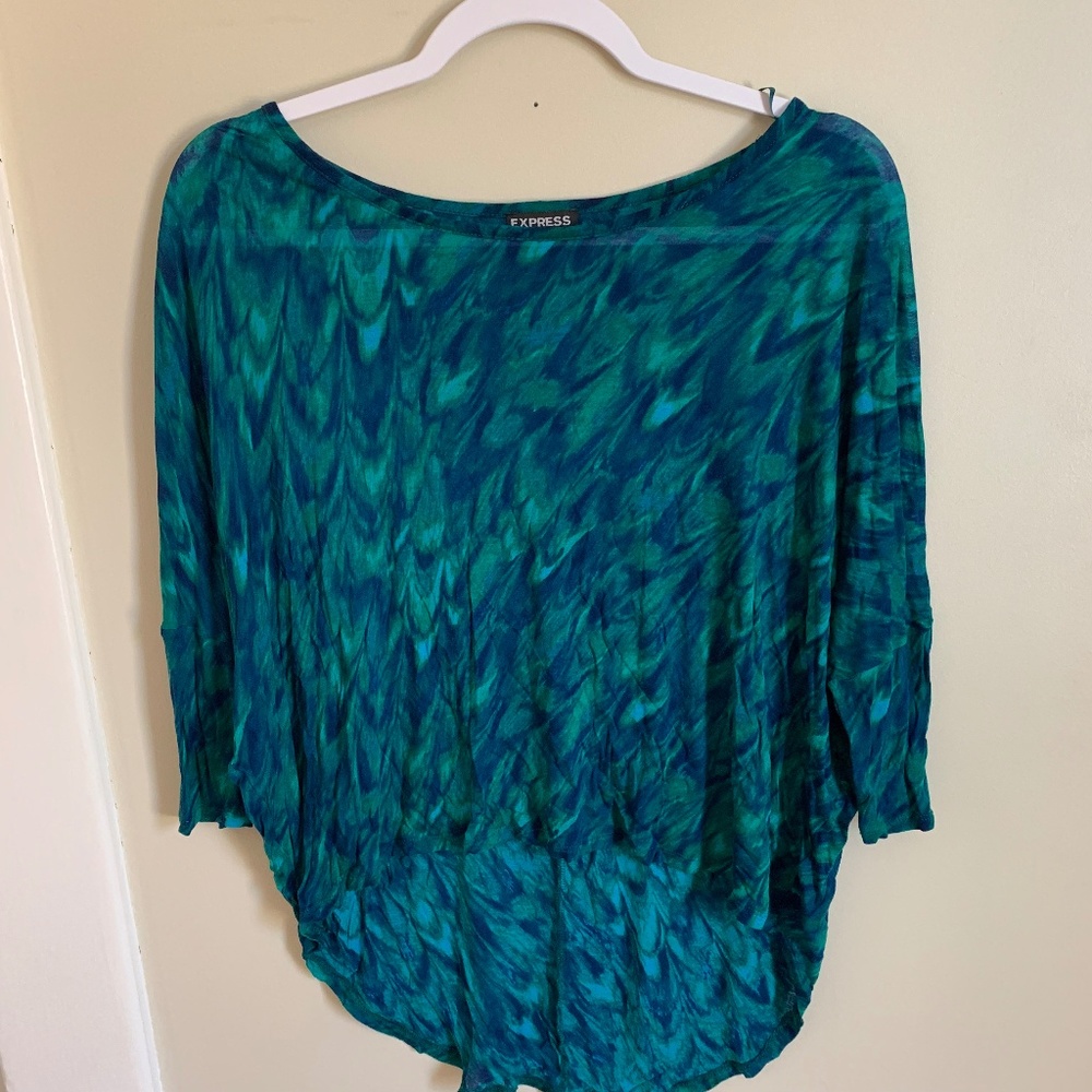 Express Watercolor Pattern High Low Top (XS)